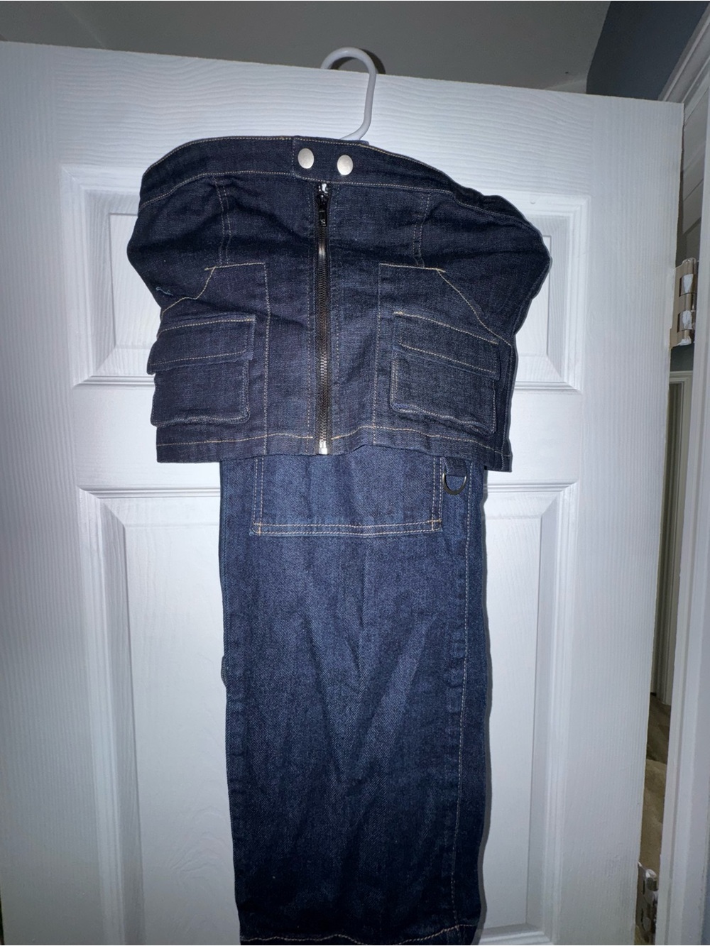 Fashion Nova Dark Indigo Straight Leg Jeans set